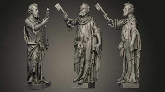 Religious statues (Saint Peter 2, STKRL_0031) 3D models for cnc